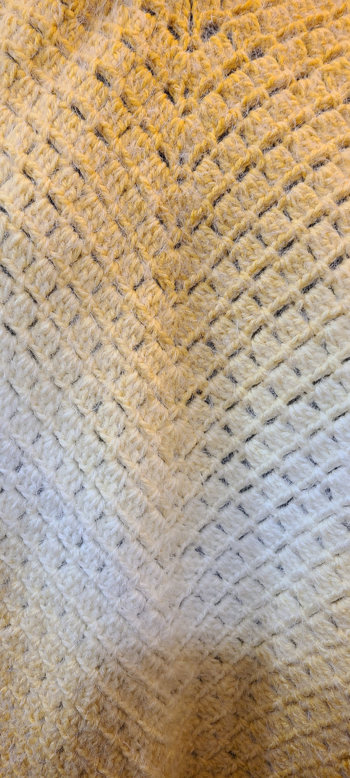 Crochet poncho-golden