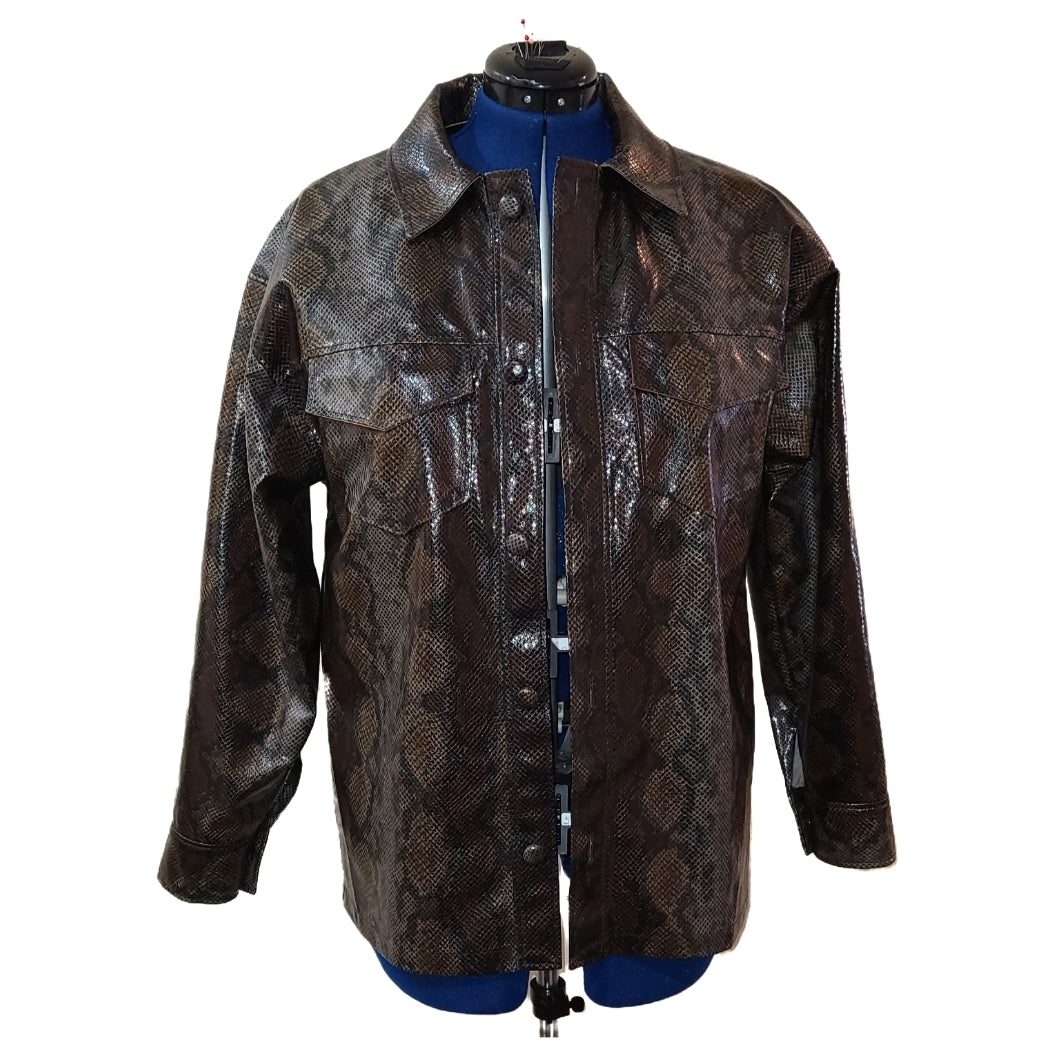 The Shacket faux leather