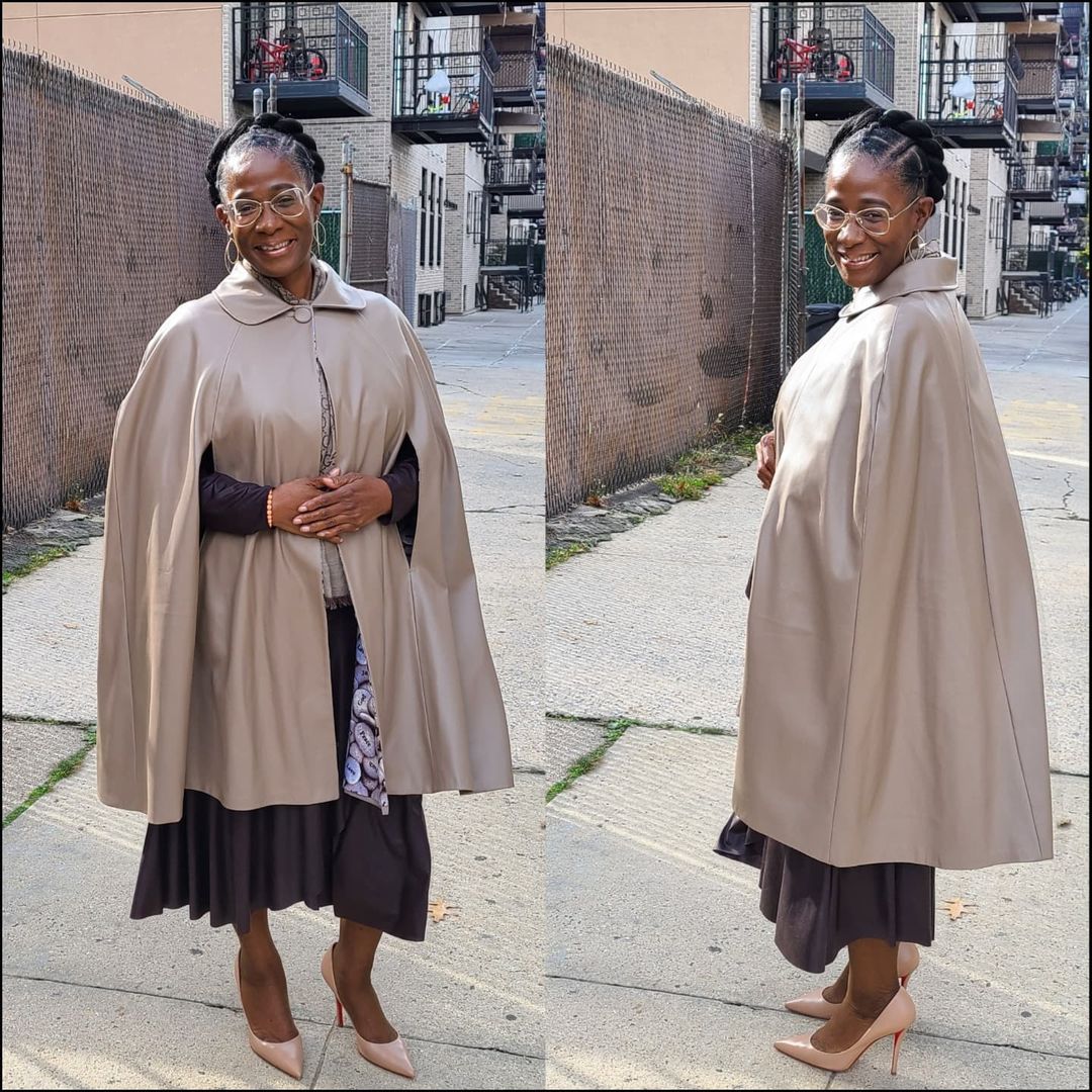 Faux Leather Cape