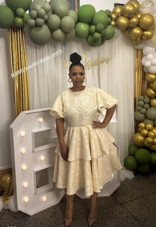 Double skirt lace dress