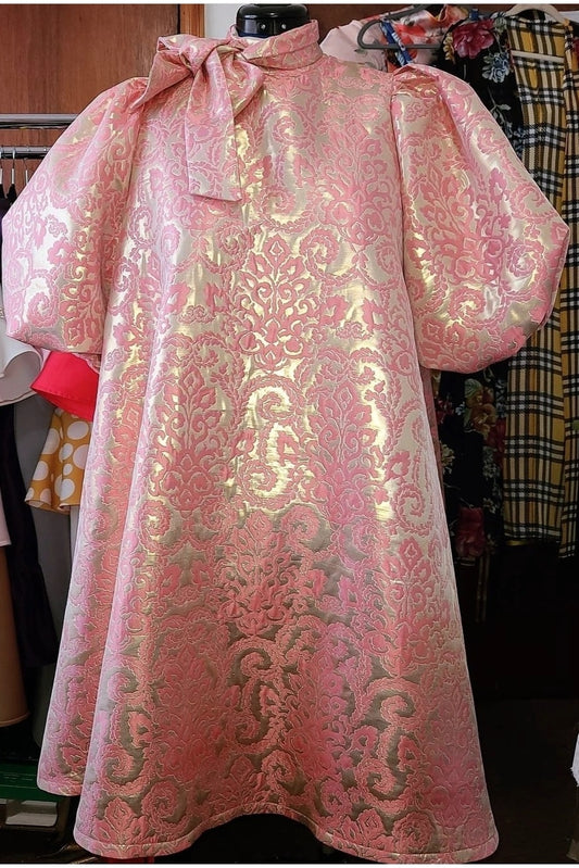 Puff Sleeve Bow Dress